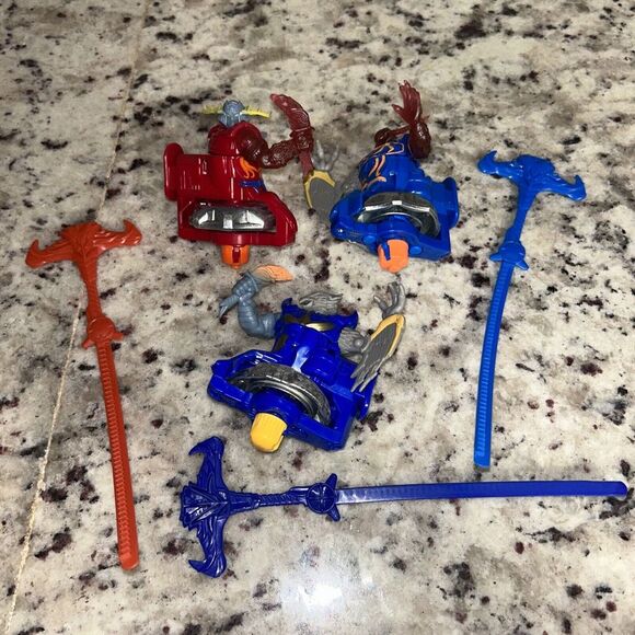 Other - Beywarriors Shogun Steel Beyblade Lot 3 Bey Warriors Battle Hasbro With Ripcords
